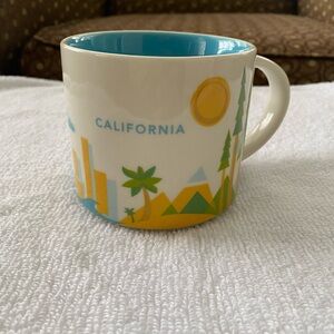 Starbucks “You Are Here” Collection California Mug - Blue and Yellow